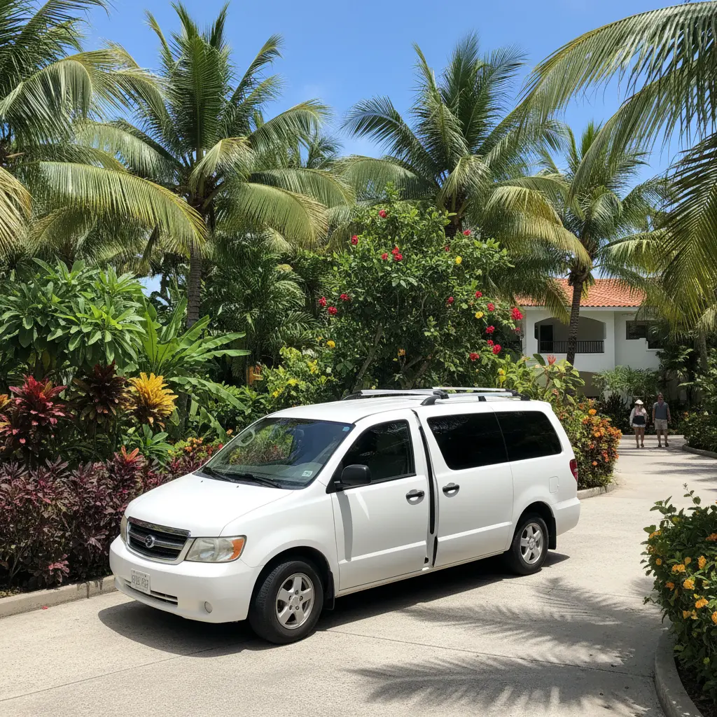 Minivan shuttle untuk transport lokal